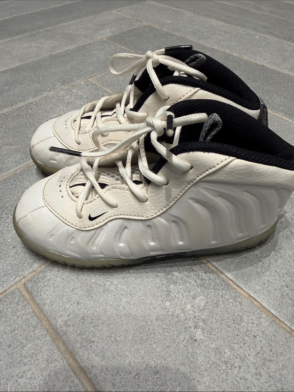 Nike Little Posite One TD (Toddler) white Ice sneakers 10c